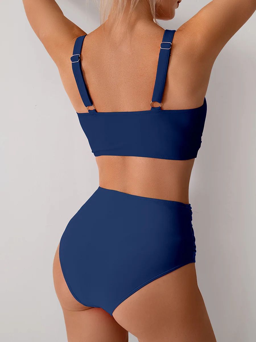 VigoBreviya Strapped High Waist Push Up Bikini Set
