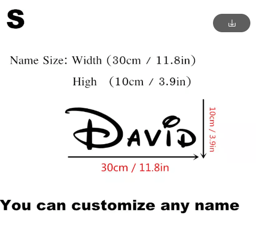 Personalized Name Wall Sticker Custom Kids Room & Nursery Vinyl Decal
