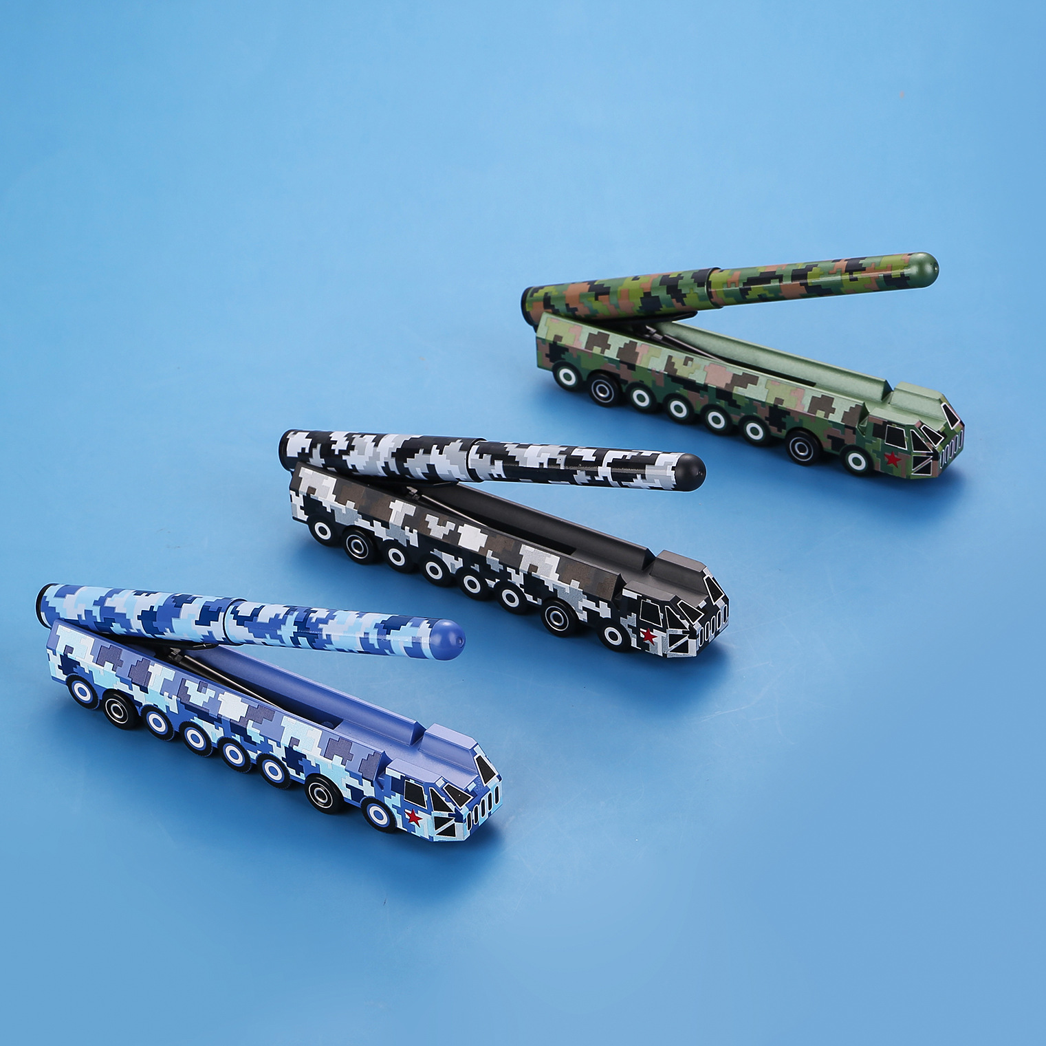 Creative Dongfeng Missile Design Neutral Pen Cute Gel Pen Simulation Model Stand Signature Pen Toy Pen