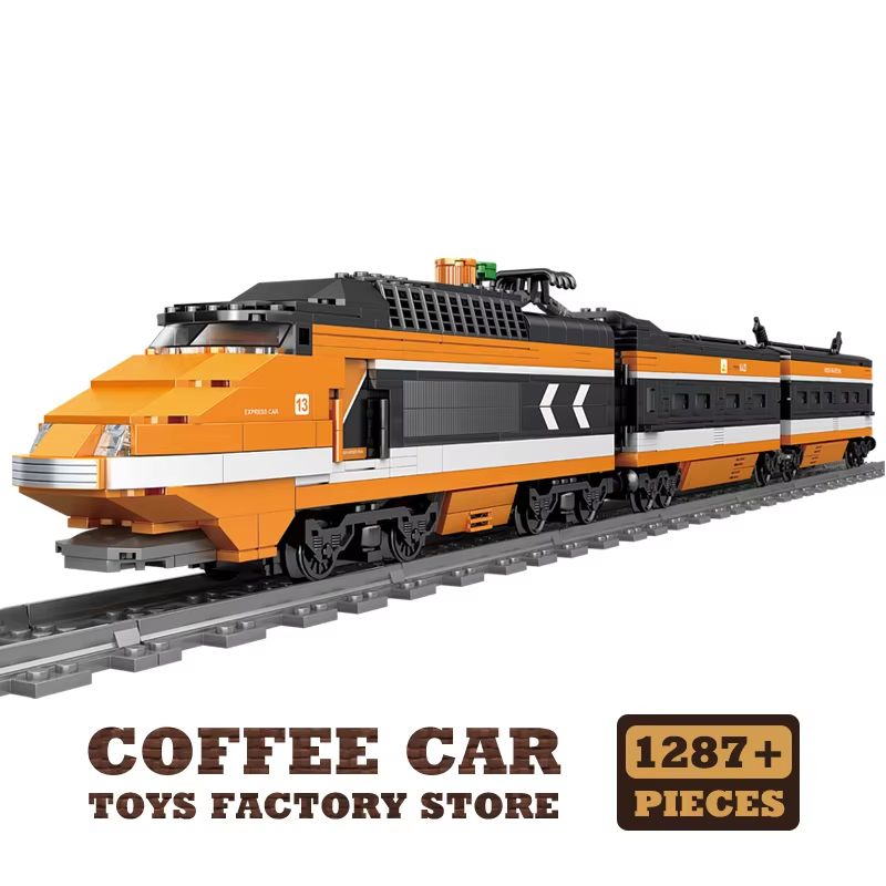Technical City Power MOC Train Bricks Set with Railway Track and Locomotive