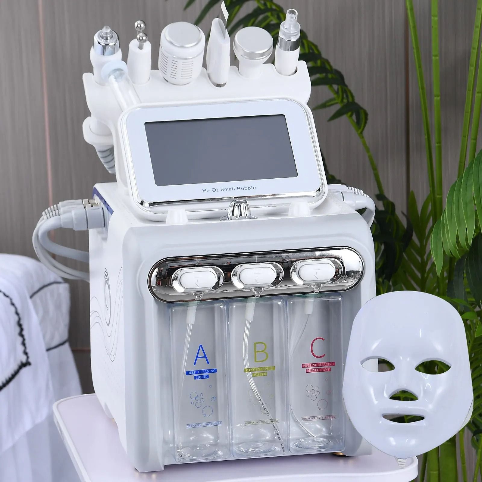 7 in 1 Hydrofacial Machine with H2O2 Aqua Peel for Deep Skin Cleansing