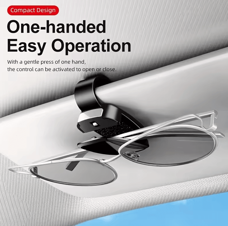 YALIS Universal Car Glasses Holder ABS Resin Dashboard Clip Sunglasses Organizer