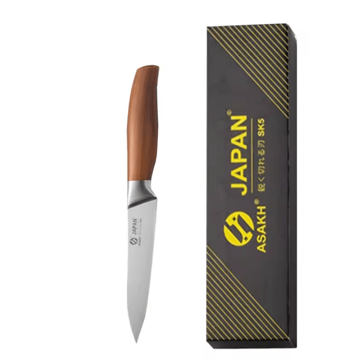Professional Japanese Kitchen Knives Set with Chef, Santoku, Fillet, and Cleaver