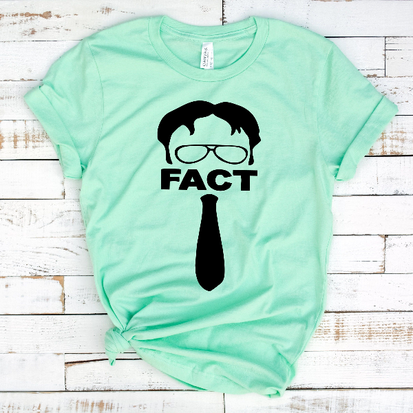 Fact Shirt The Office Lover Dwight Schrute Funny Quote Unisex Sitcom Fan Tee