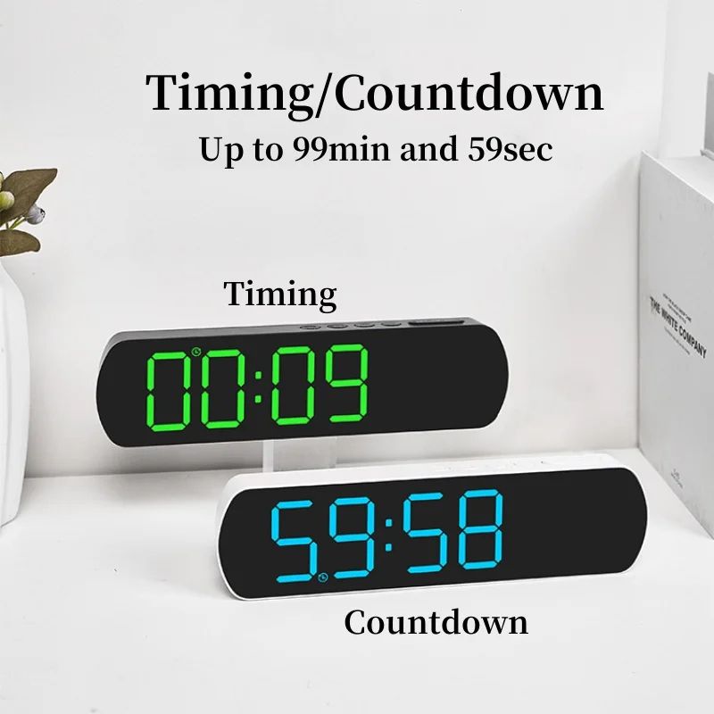 LED Digital Alarm Clock with Temperature and Humidity
