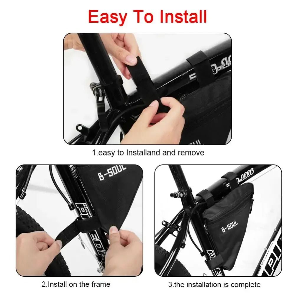 Waterproof Bike Frame Triangle Bag Front Tube Handlebar Storage Pouch For Cycling Essentials