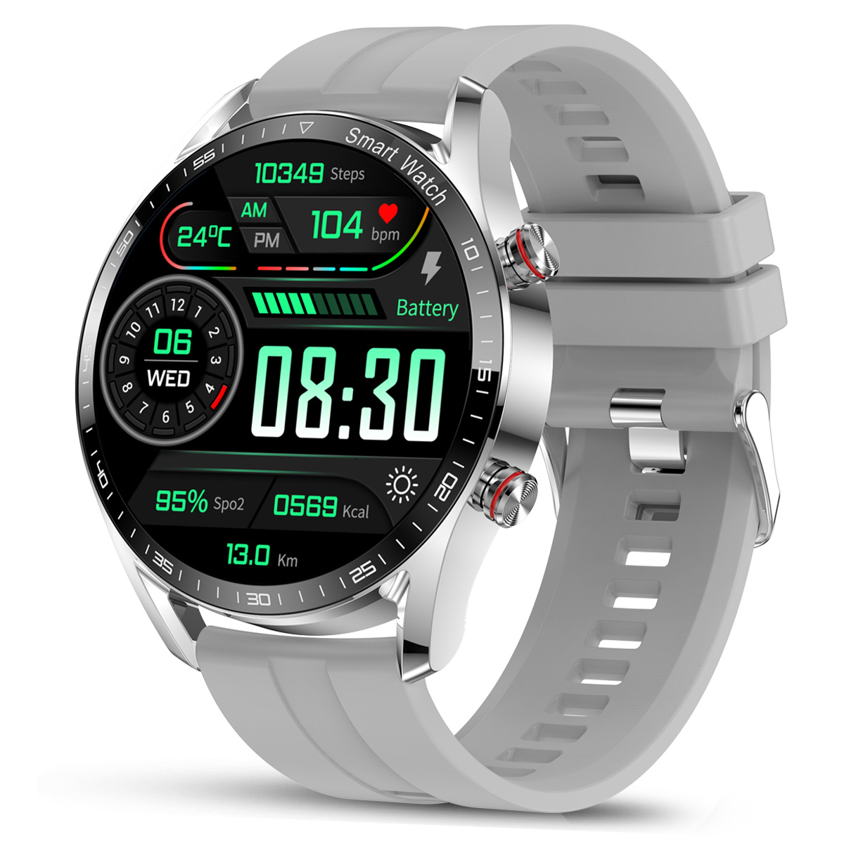 Bluetooth Call Smart Watch Men Waterproof Health Monitoring Multi-Sport Mode Business Smartwatch