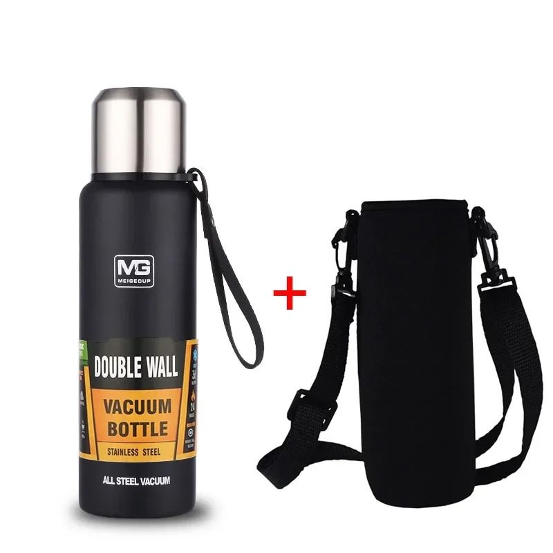 304 Stainless Steel Large Capacity Vacuum Flask Insulated Thermos Bottle With Carry Rope