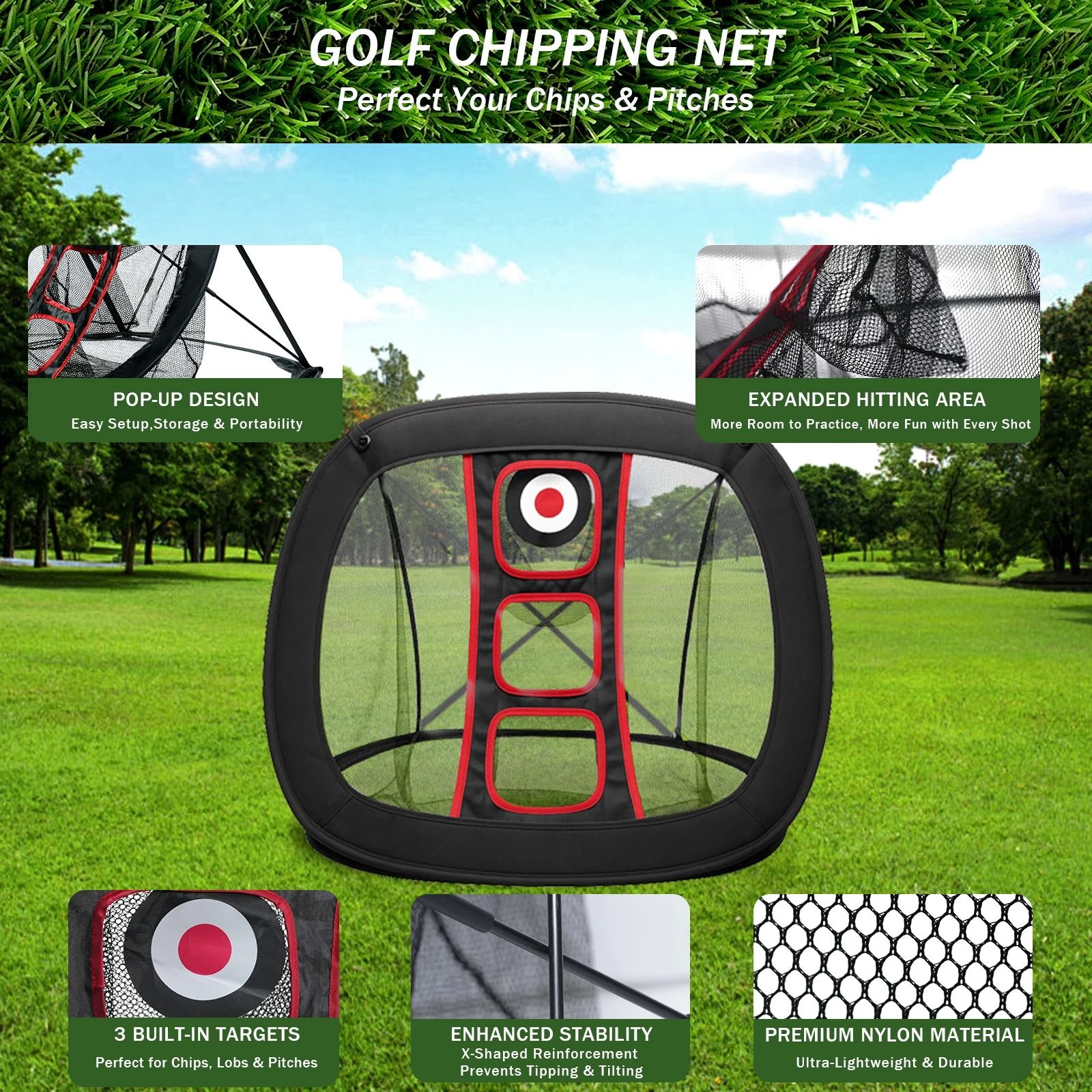 Heavy-Duty Golf Practice & Training Net