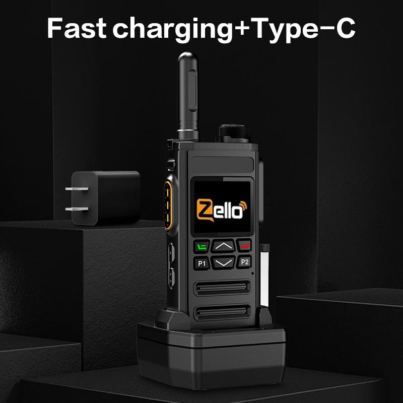 Android POC Radio Professional Long-Range Walkie Talkie with SIM & Bluetooth