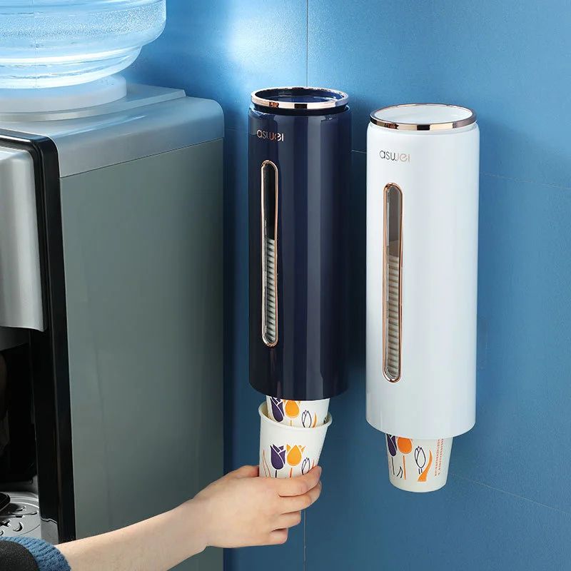 Wall Mounted Cup Dispenser with Automatic Drop System for Disposable Cups