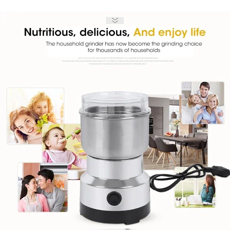 Mini Electric Grinder 300ml – Ultrafine Coffee, Spice & Baby Food Grinder