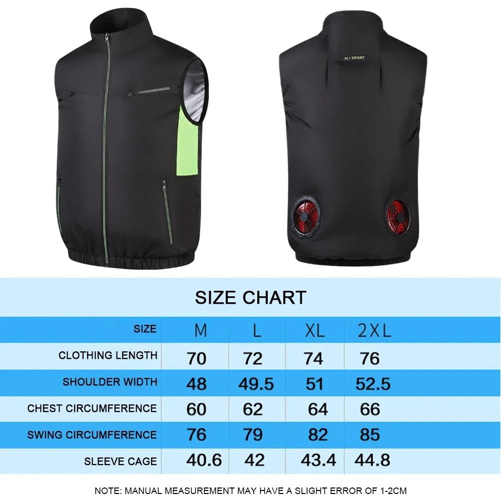 Cooling Fan Vest Summer Heat Resistant Air Conditioning Vest