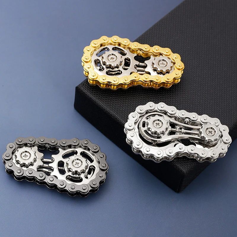 Metal Bike Chain Fidget Spinner Stress Relief Toy