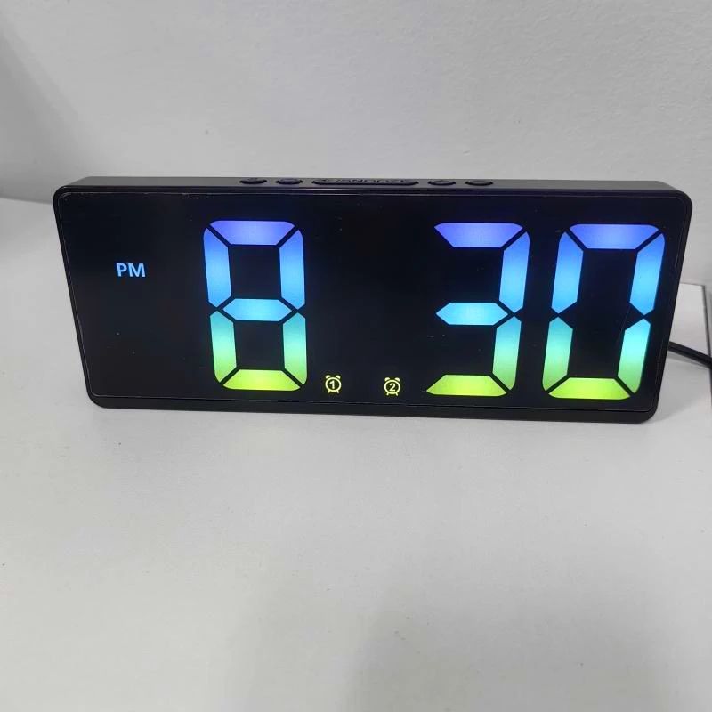 Smart Voice Control LED Digital Alarm Clock – Dual Alarm, Temperature Display, Night Mode Desk Clock