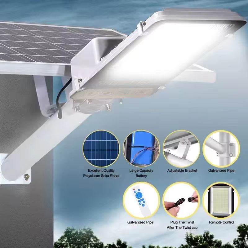 8000mAh High Power Aluminum Solar Street Light – Waterproof Outdoor Garden Wall Lamp for Garage & Terrace