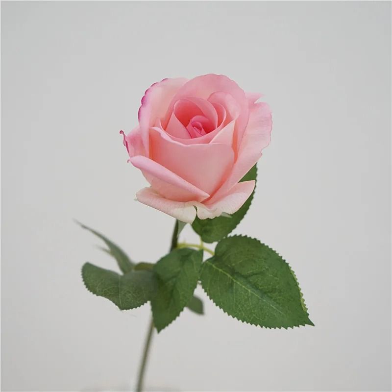 Artificial Latex Ellie Rose Branches Real Touch Fake White Roses