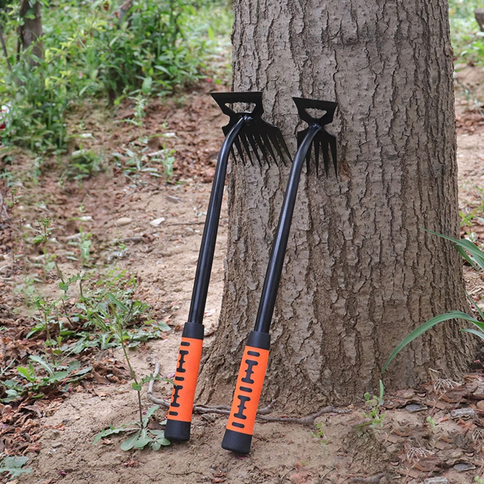 Metal Weed Cleaning Shovel & Garden Rake – 2-in-1 Stainless Steel Dual-Headed Weeding Tool