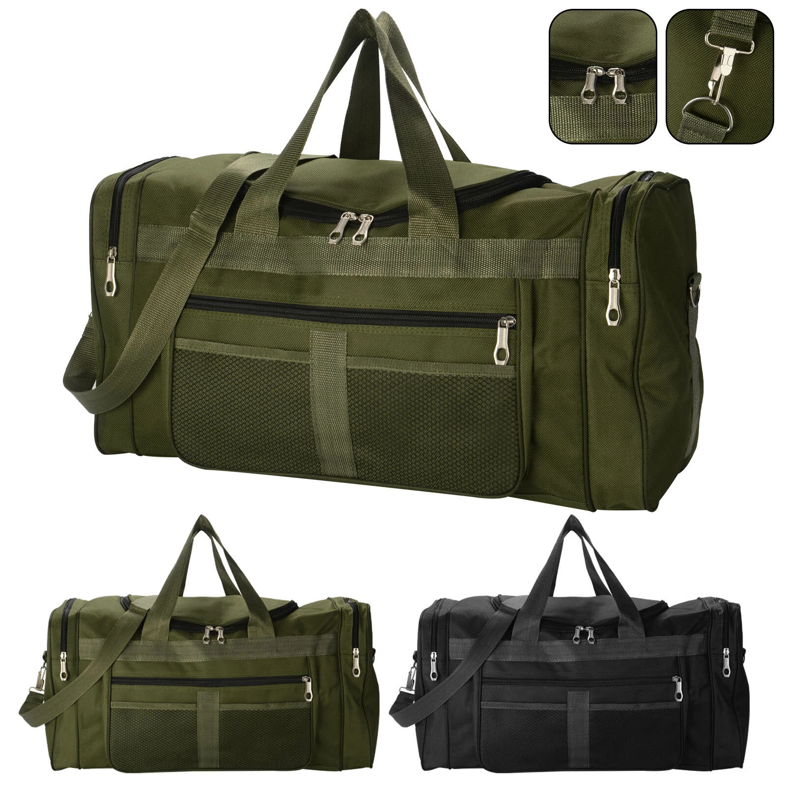 Extra Large Travel Duffel Bag Waterproof Gym Weekend Holdall with Shoe Compartment