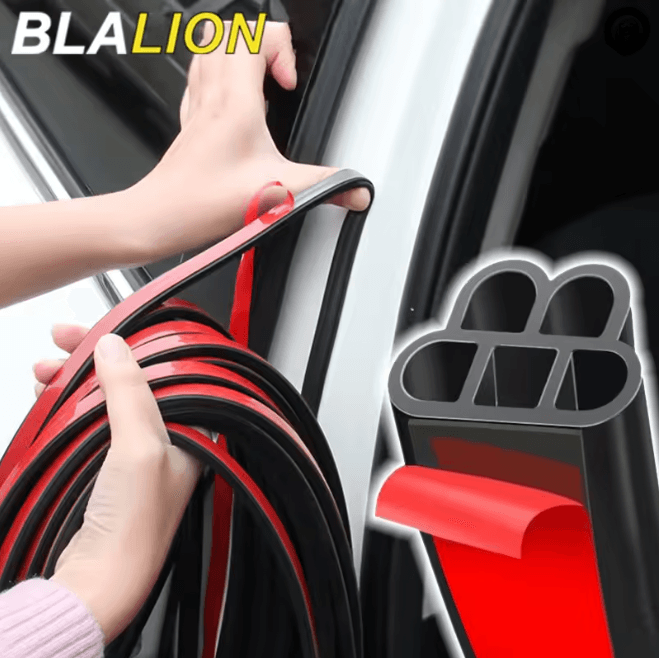 BLALION Double Layer Car Door Seal Strip Soundproof Waterproof Weather Protector
