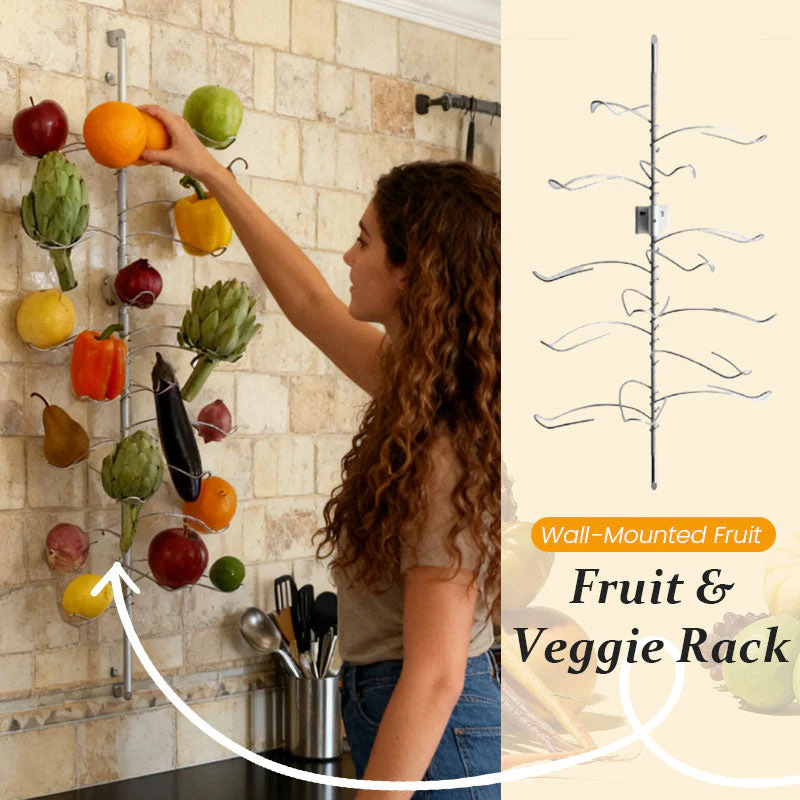 Display Fruit Display Stand, Fruit and Vegetable Wall Mount Rack, Creative Kitchen Utensil Household Item