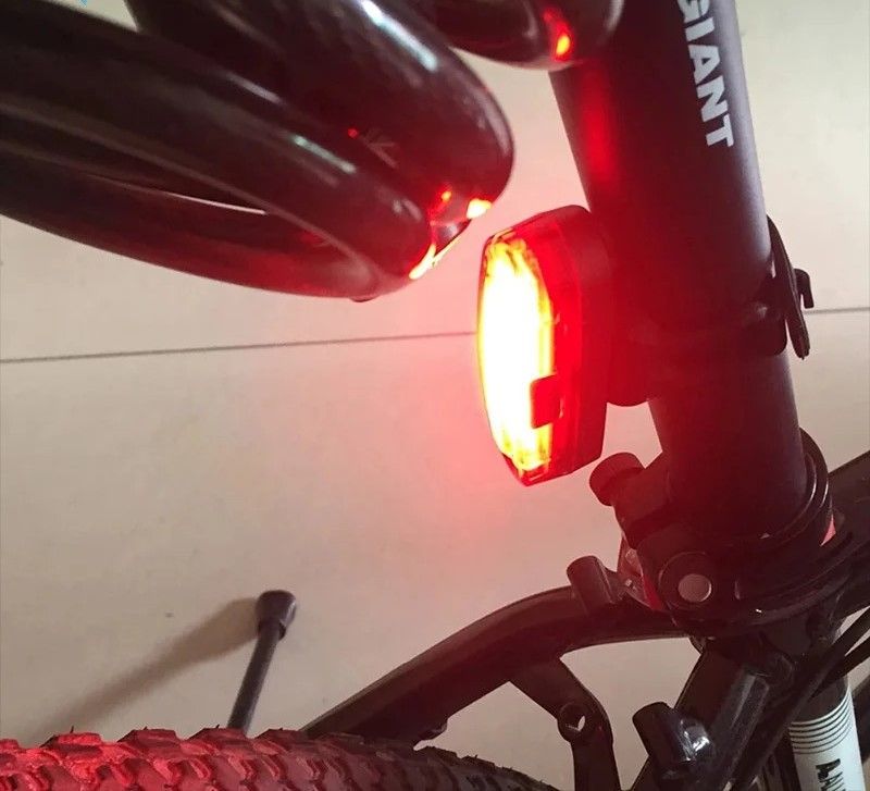 USB Rechargeable Bicycle Rear Taillight LED Safety Warning Lamp