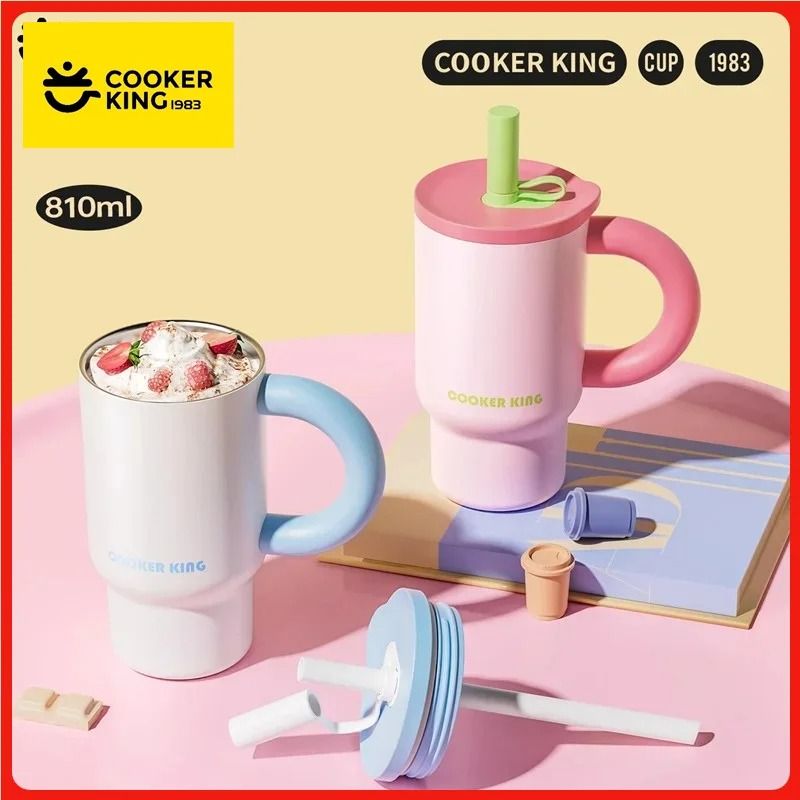COOKER KING 810ml Large Capacity Thermal Tumbler – Premium 316 Stainless Steel Insulated Ice Cup