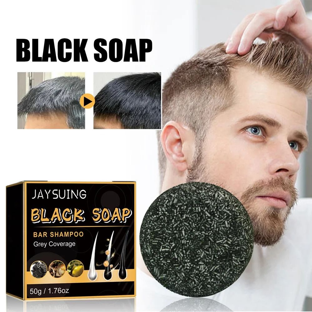 Polygonum Multiflorum Black Hair Shampoo Soap Anti Dandruff and Nourishing Repair Bar