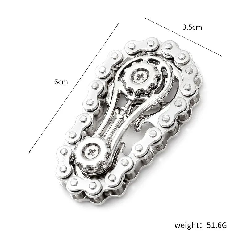 Metal Bike Chain Fidget Spinner Stress Relief Toy