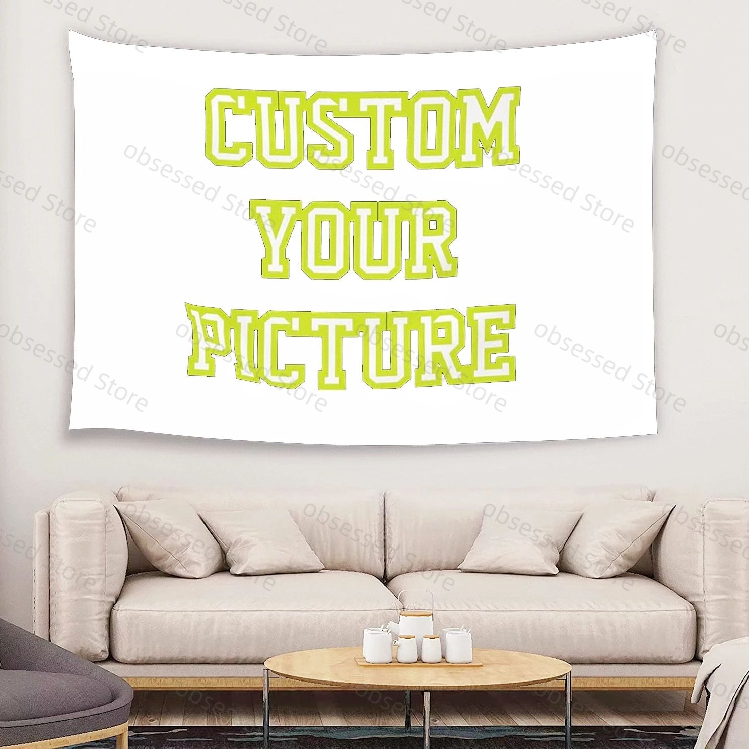 Custom Boho Mandala Photo Tapestry – Personalized Wall Decor Blanket