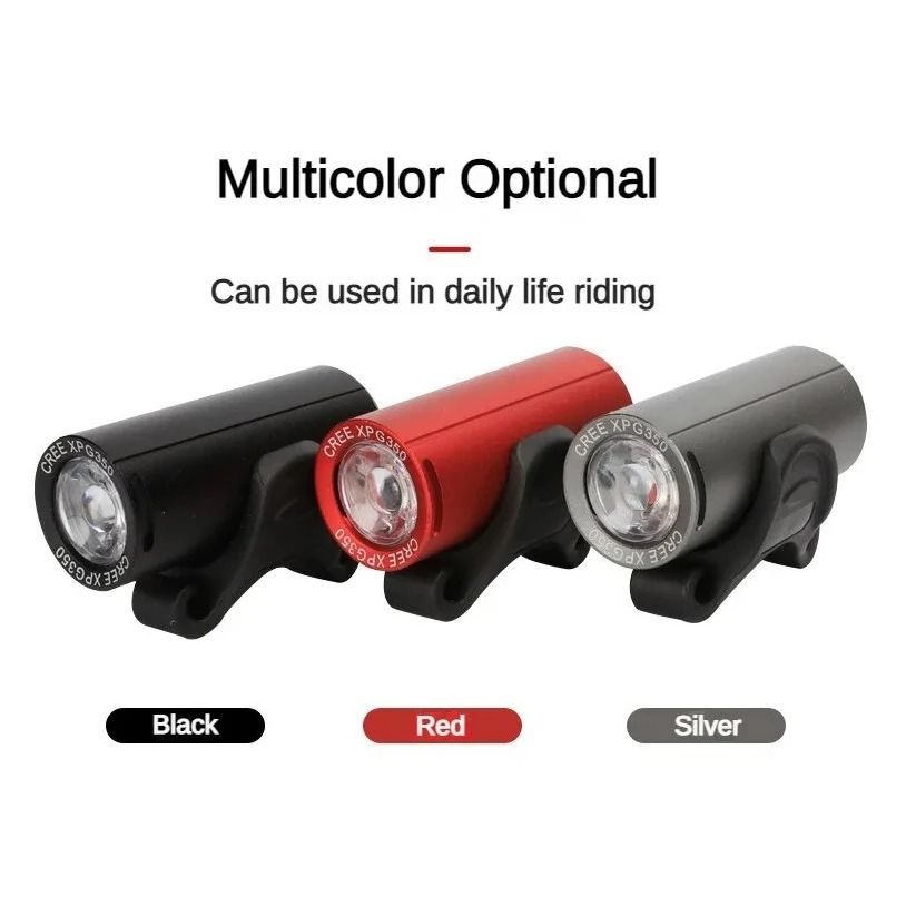 XPG LED Bike Light USB Rechargeable 350 Lumens Front Bicycle Headlight Waterproof Cycling Flashlight