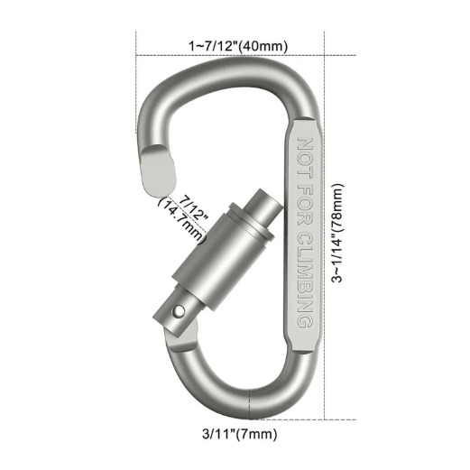 4–6PCS Aluminum Carabiner Keychain Clips Tactical EDC Camping Hooks