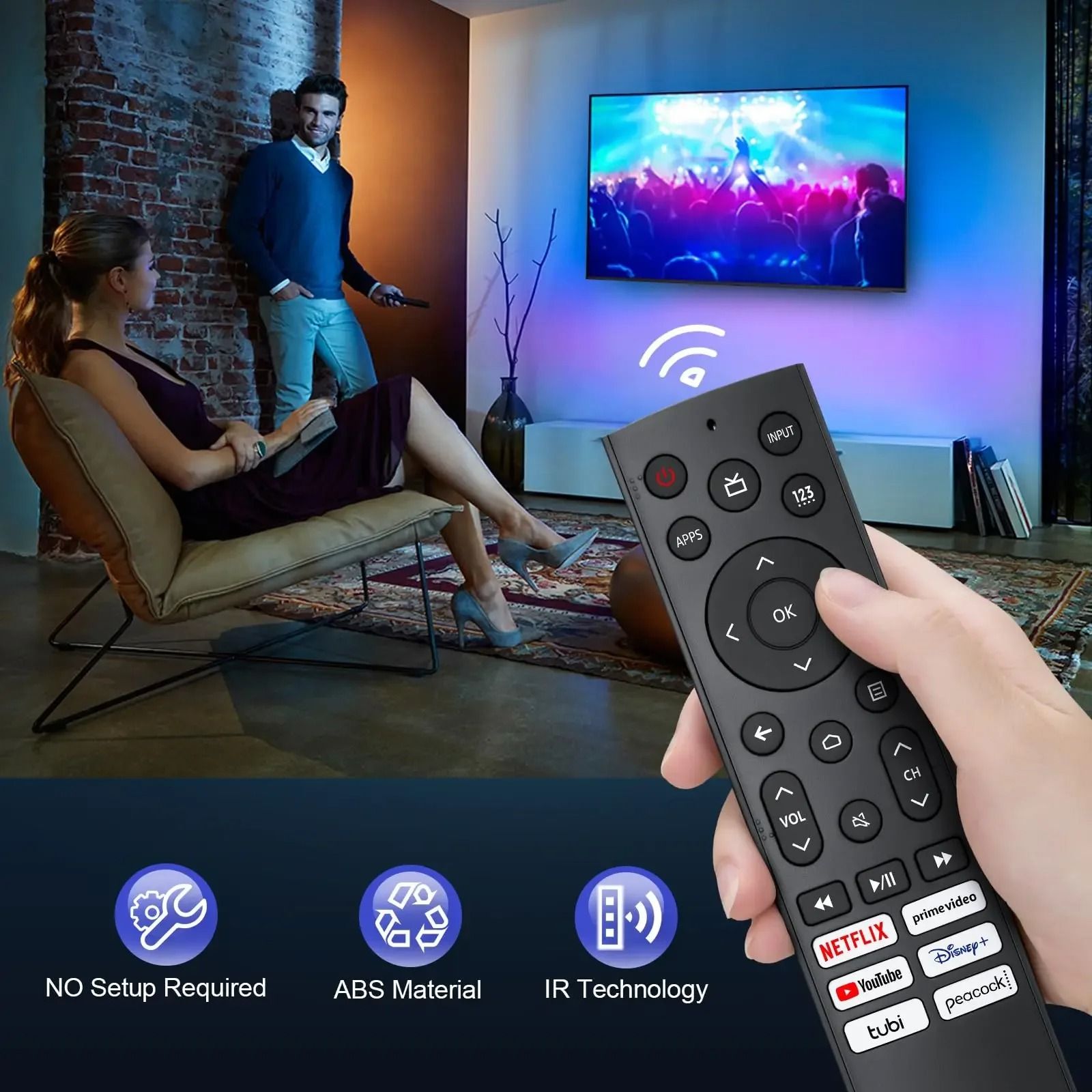 Universal Smart Voice Replacement Remote for Smart TVs