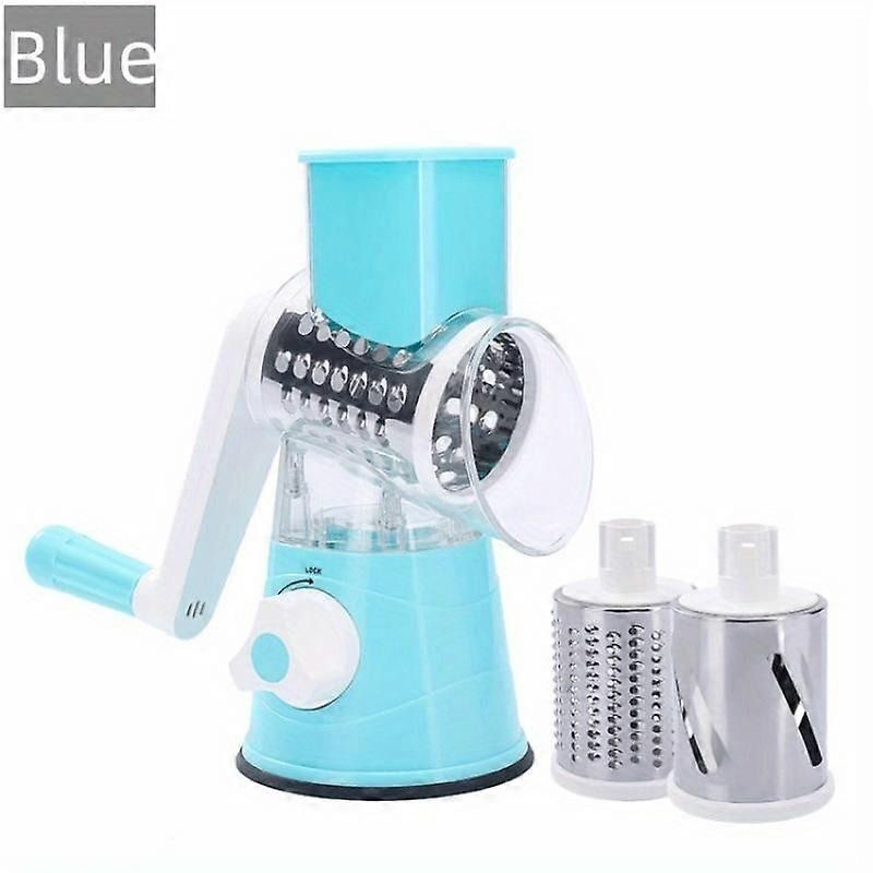 Rotary Vegetable Cutter Kitchen Shredder with Handle and Drum Blades