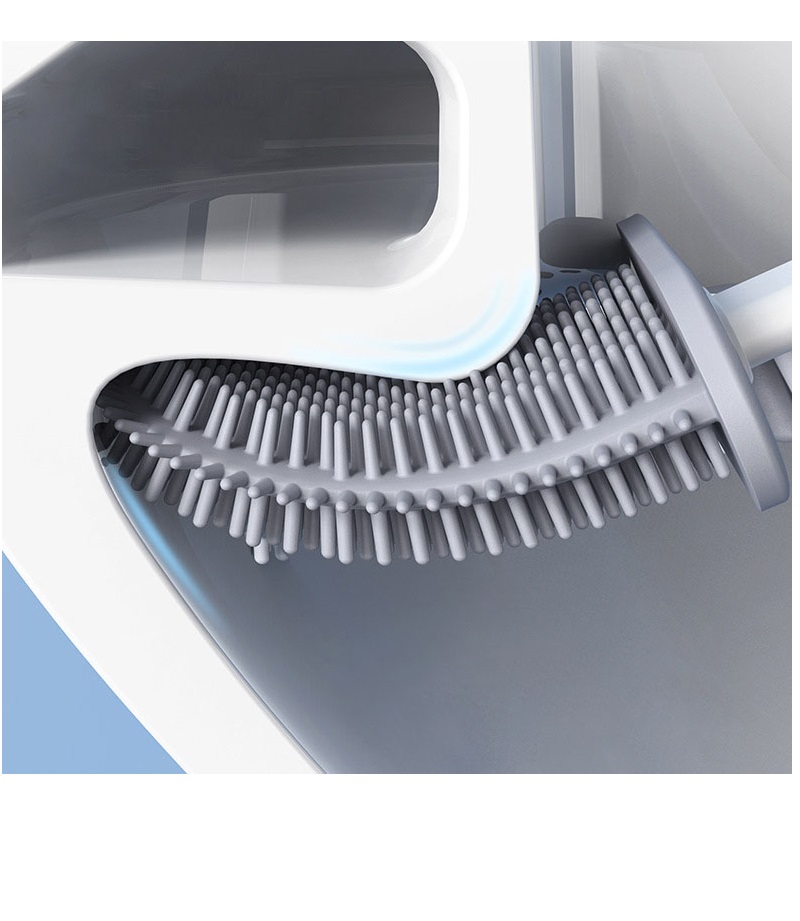 Silicone Wall-Mounted Toilet Brush Set
