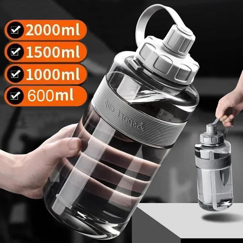 Big Water Bottle with Straw Large Capacity BPA Free Fitness Sports Water Bottle for School, Gym.