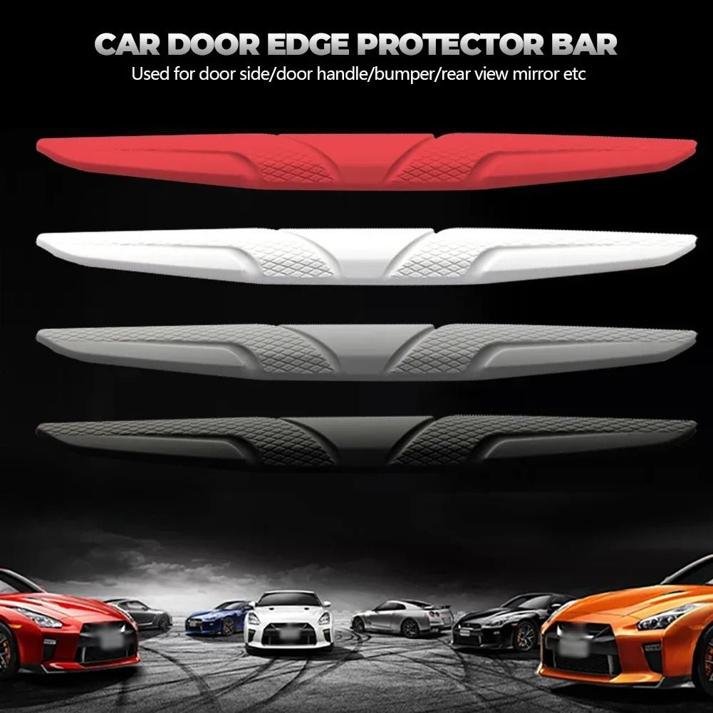 Car Door Edge Protector Set Silicone Anti-Collision Strips for Door and Mirror Protection