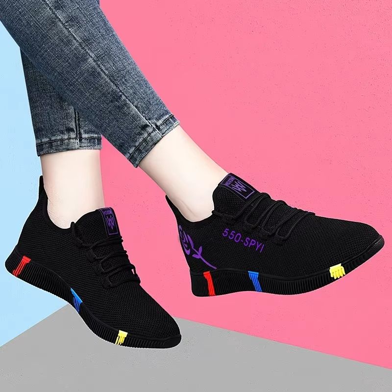 2024 Women's Vulcanized Sneakers – Lightweight Mesh Casual Shoes with Platform Sole