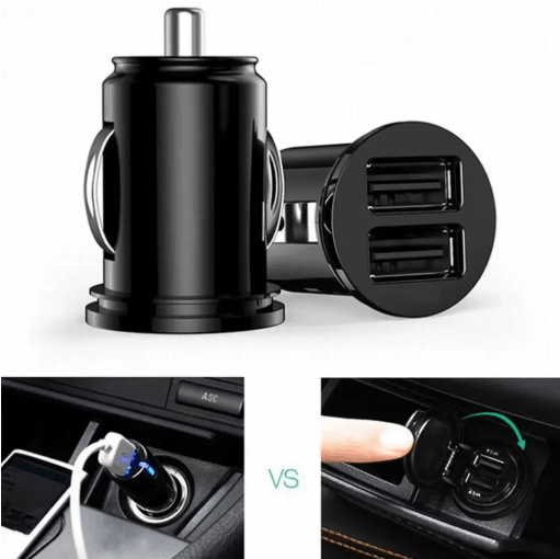 Dual USB Car Charger 2.4A 5V – 2 Port Cigarette Lighter USB Adapter