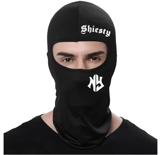 Letter Print Balaclava Face Mask Windproof and Sun Protection Cycling Hat Unisex
