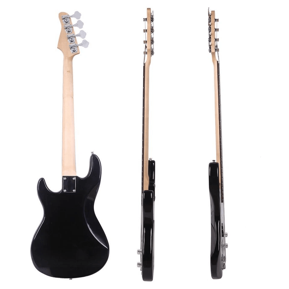 New GP Glarry Electric Bass Guitar, Blue Starter Kit for Beginners