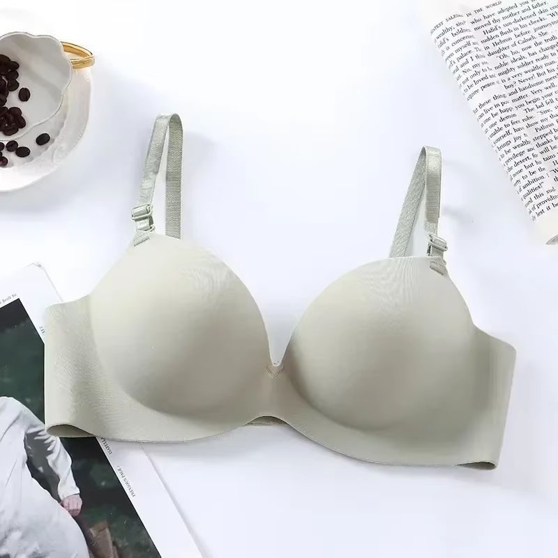 Women's Seamless Push-Up Wireless Bralette Breathable 3/4 Cup Lingerie
