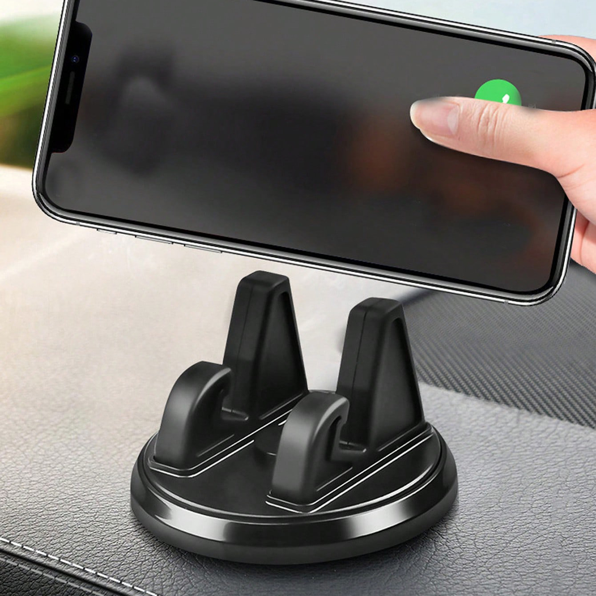 Rotatable Car Phone Holder Dashboard Phone Mount with Adhesive Base