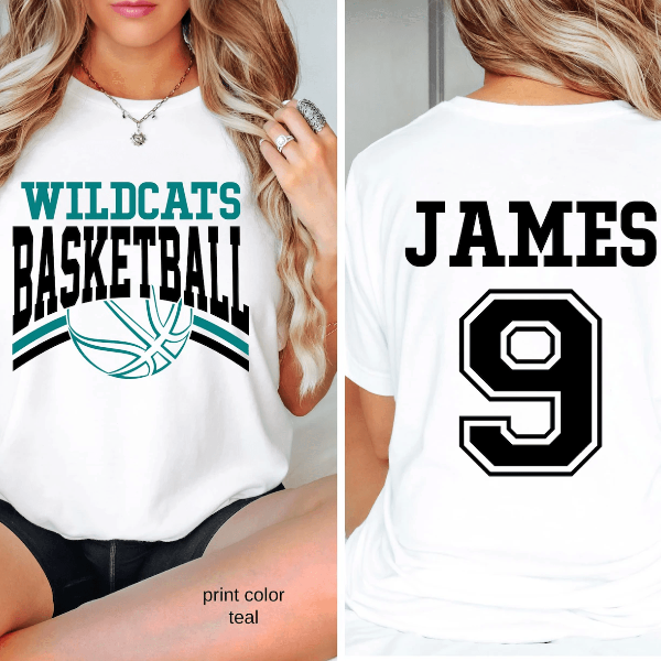 Custom Basketball Name & Number Shirt