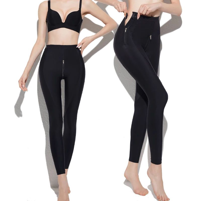 Womens Post-Liposuction Compression Shapewear – Thigh & Belly Control Recovery Pants Medical Body Shaper
