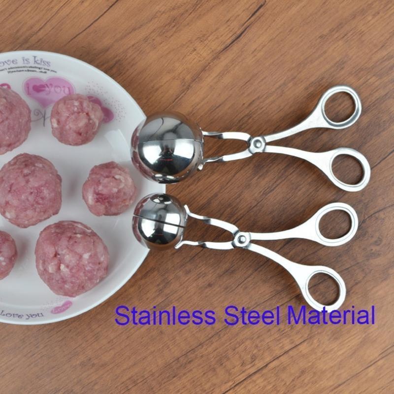 Stainless Steel Meatball Maker Tool, Non-Stick Clip Round Rice Ball Shaper, Stuffed Kitchen Gadget