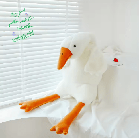 Big White Goose Plush Pillow Stuffed Toy 20 to 75