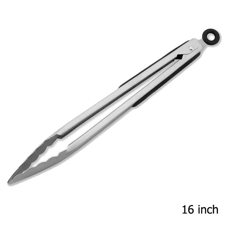 Premium LMETJMA Stainless Steel Kitchen & BBQ Tongs – (Non-Slip, Heat-Resistant Grill & Salad Tongs)