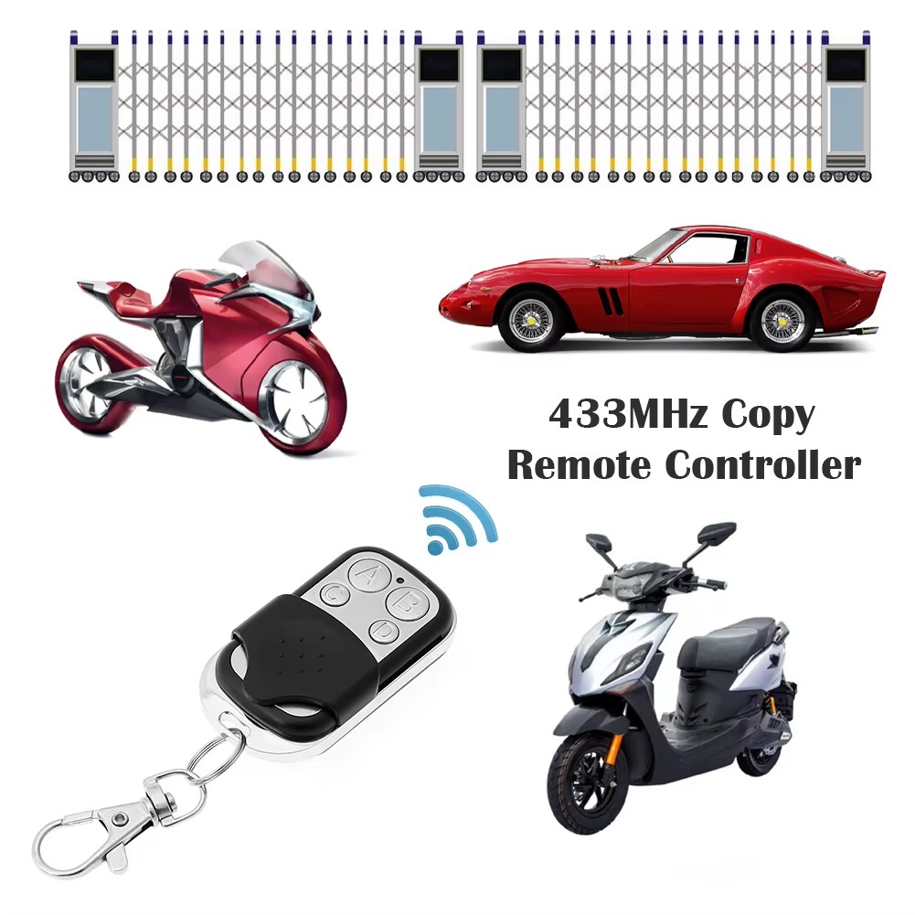 Remote Control Garage Door Opener Duplicator Learn & Clone Rolling Code Car Key for Secure Access