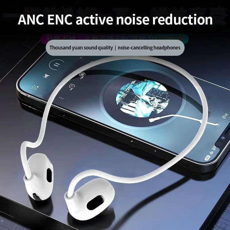 Air Conduction Sports Earbuds Bluetooth 5.3 Wireless Headphones with Long Battery Life and Built in Mic